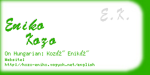 eniko kozo business card